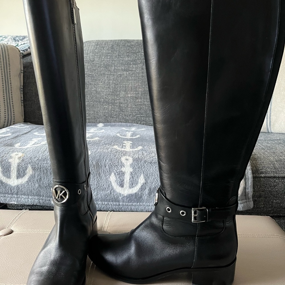 Michael Kors Black Equestrian Boots size 7